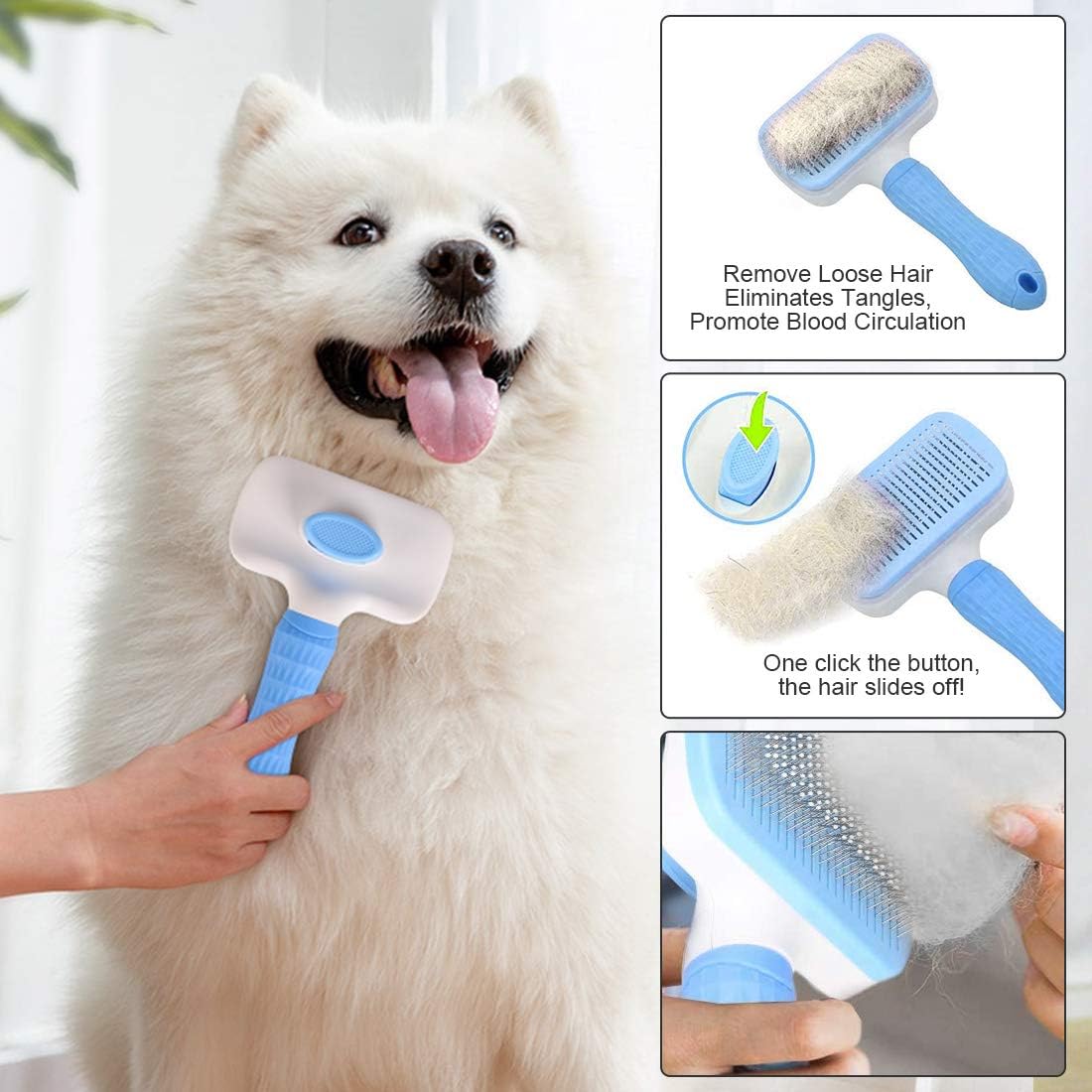 Self-Cleaning Slicker Brush – The Ultimate Grooming Tool for Your Pet!