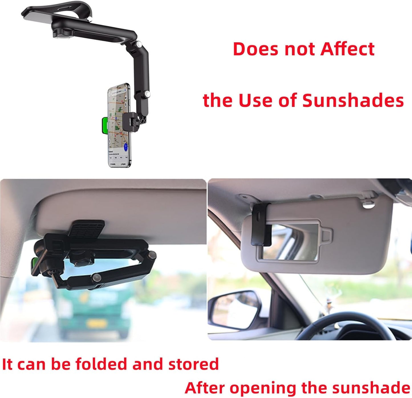 360° Multifunctional Car Phone Holder, Universal Adjustable Cell Phone Holder for Car