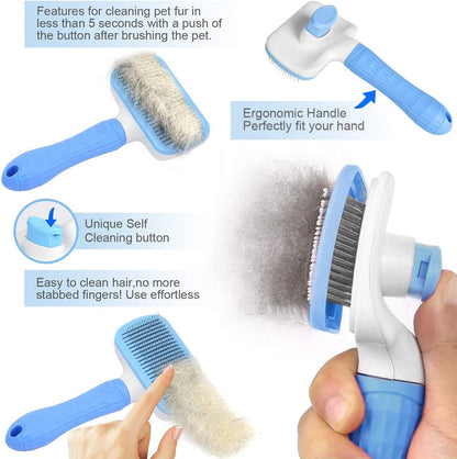 Self-Cleaning Slicker Brush – The Ultimate Grooming Tool for Your Pet!