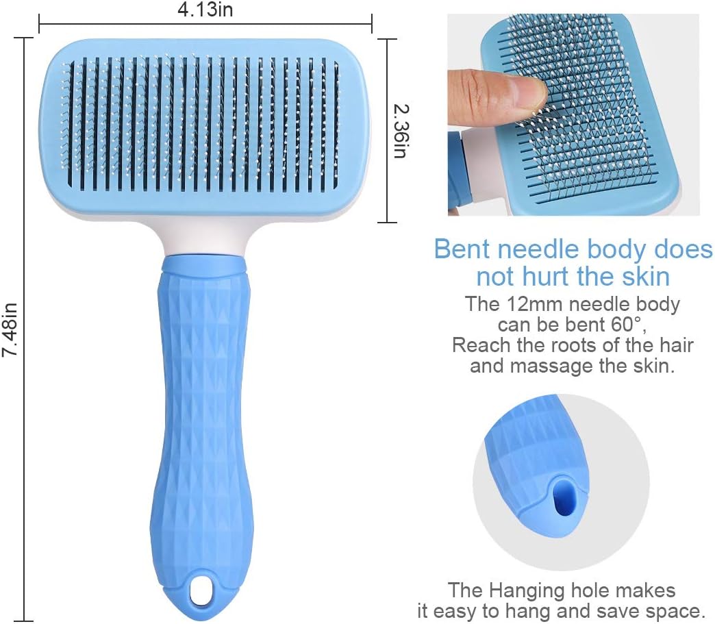 Self-Cleaning Slicker Brush – The Ultimate Grooming Tool for Your Pet!