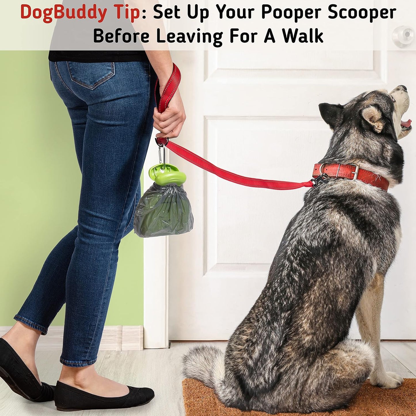  Portable Dog Pooper Scooper. Pooper Scooper with Bag Attachment, Leash Clip and Dog Poop Bags Included