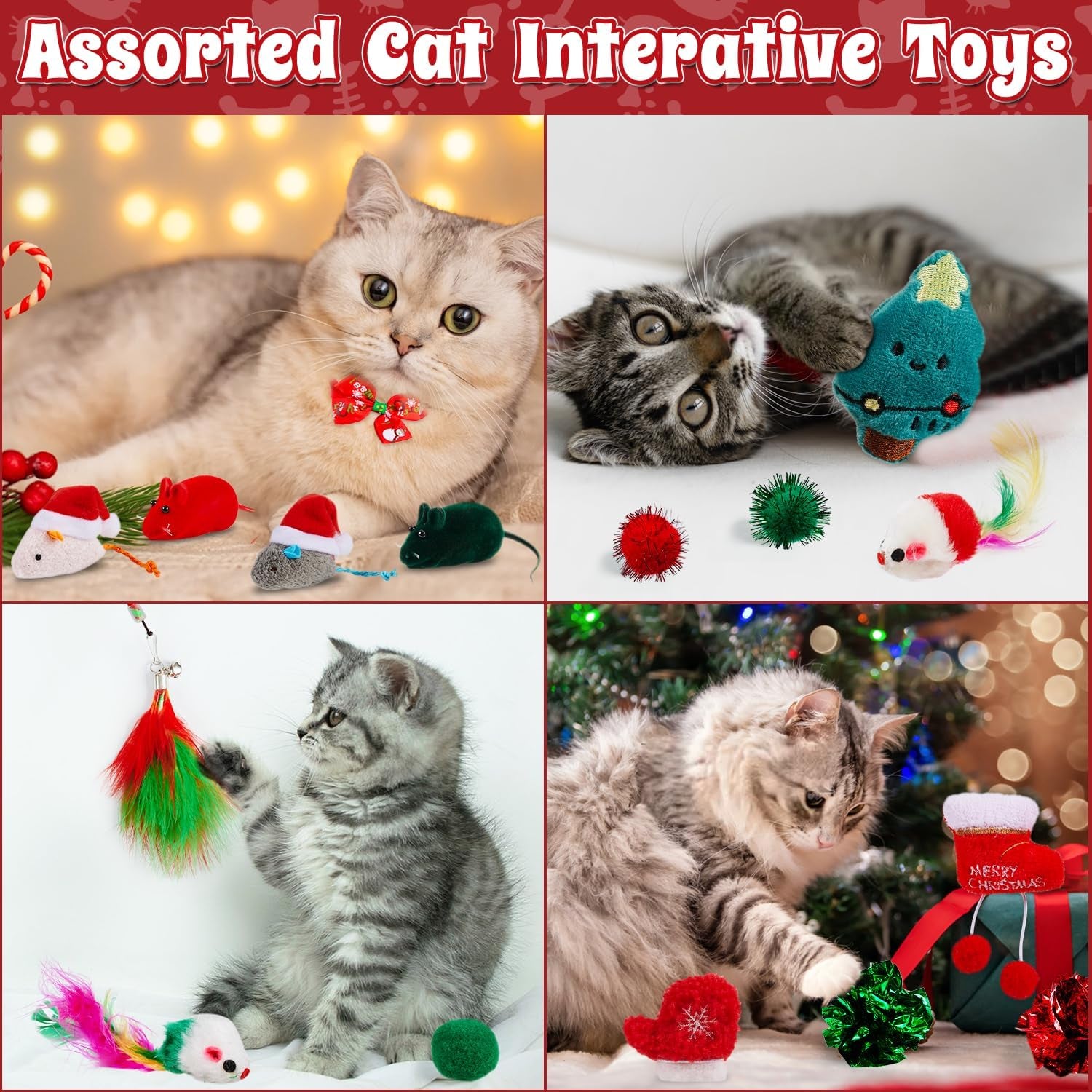 24 Day Countdown to Christmas Cat Gifts 