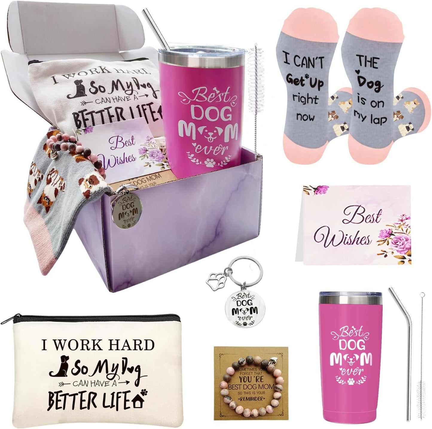 7 Piece Gifts Set for Dog Lovers Dog Mom Christma Gift