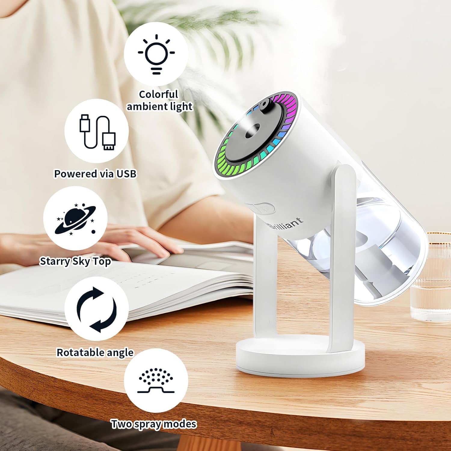  USB Powered with Starry Sky Projection  Colorful Lighting Design