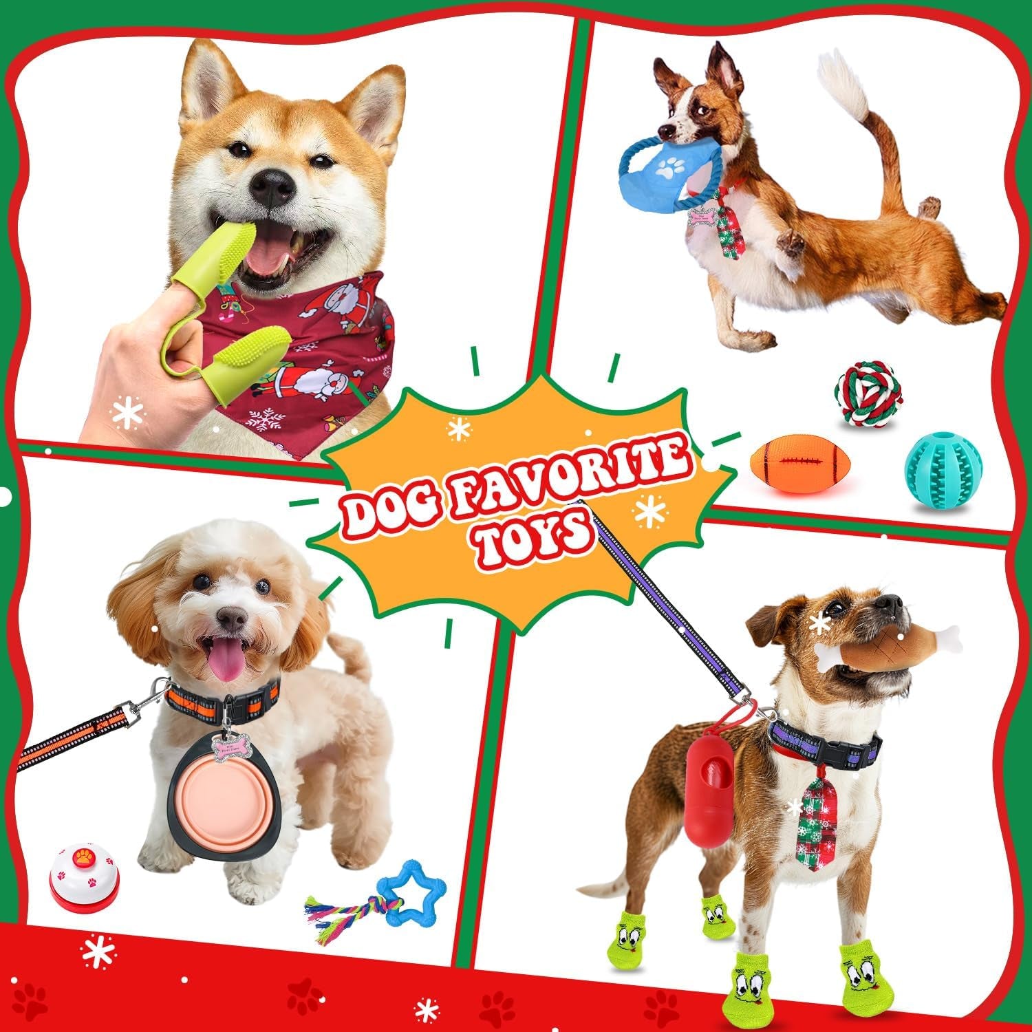  24 Days Interactive Dog Toys Accessories Christmas Gifts