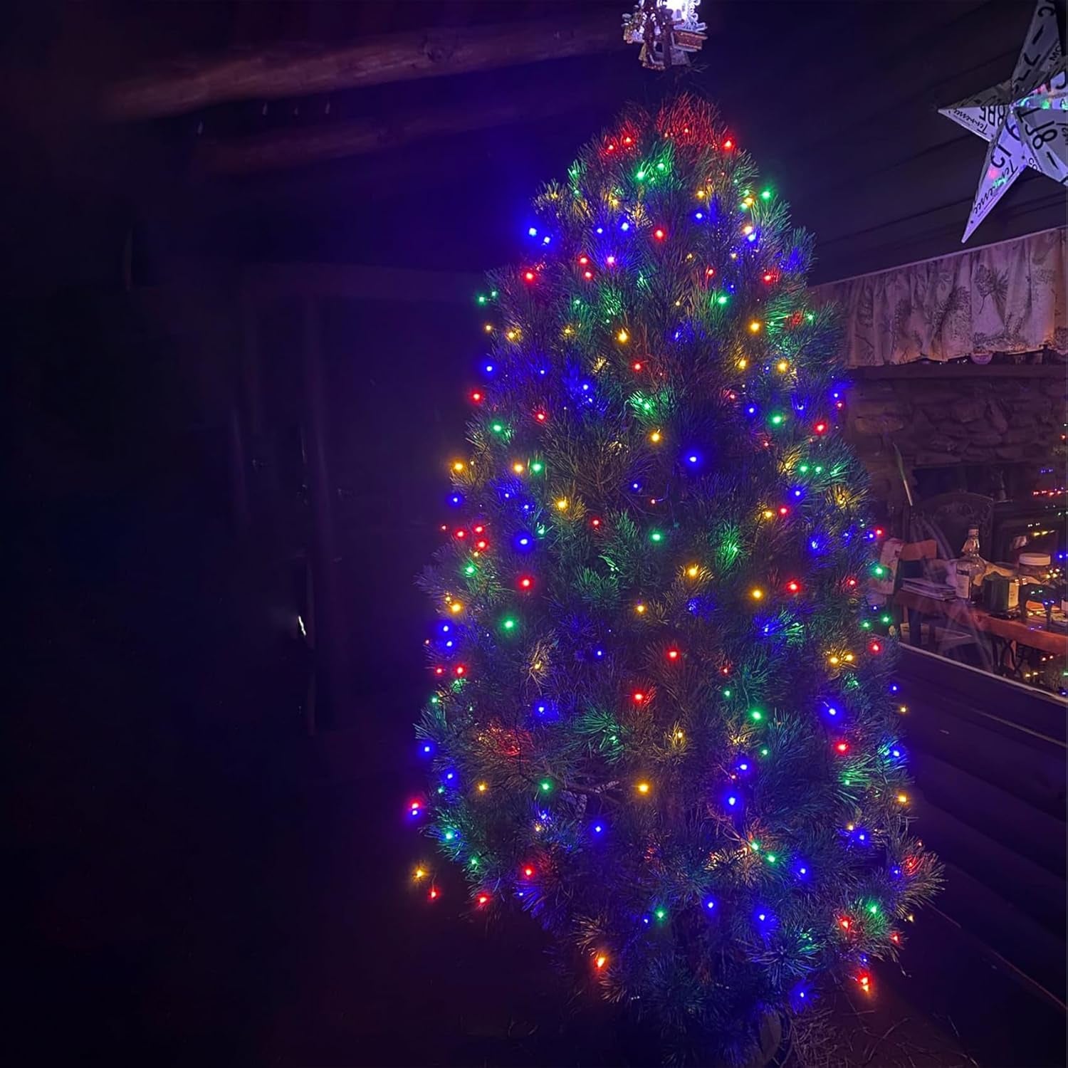 Christmas Tree Lights, 8 Light Modes 6.6FT X 16 String Lines with 400 LED 