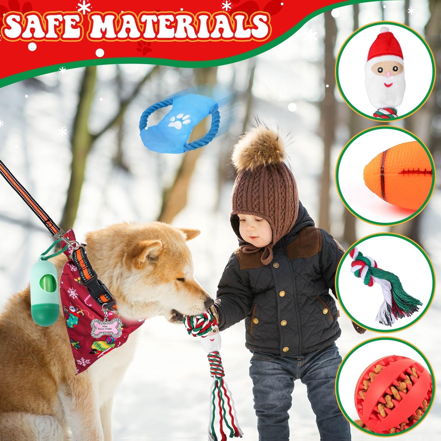  24 Days Interactive Dog Toys Accessories Christmas Gifts