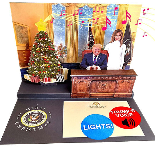 Talking Donald Trump Christmas Card, POP up Christmas Cards for Dad & Mom Gift